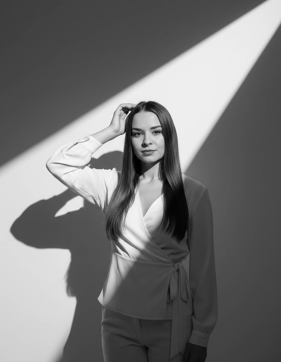 Czarno Biała Kobieca