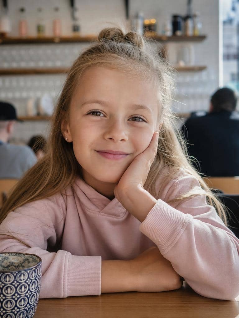 Łatwa fryzura dla dziecka z półkokiem u dziewczynki o blond włosach