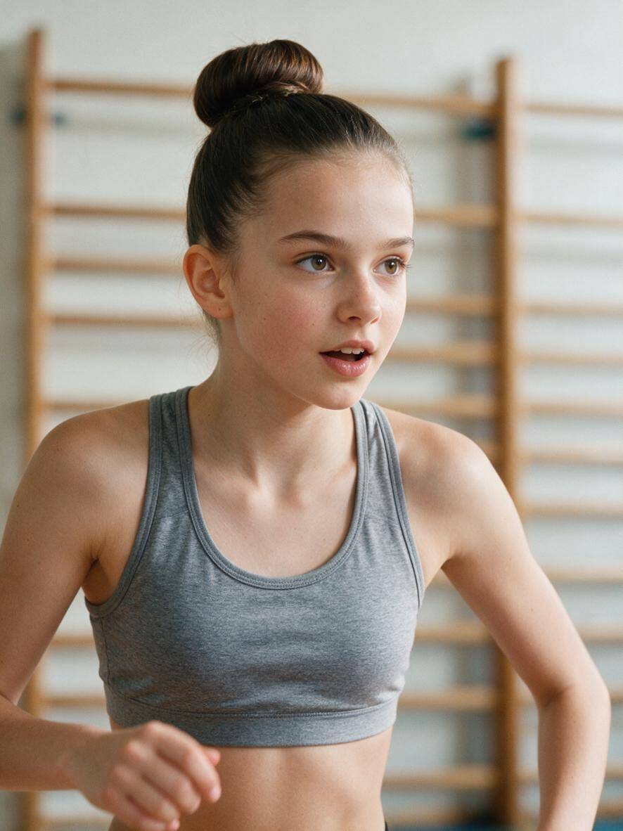 Sportowy kok jako wygodna fryzura do szkoły na WF