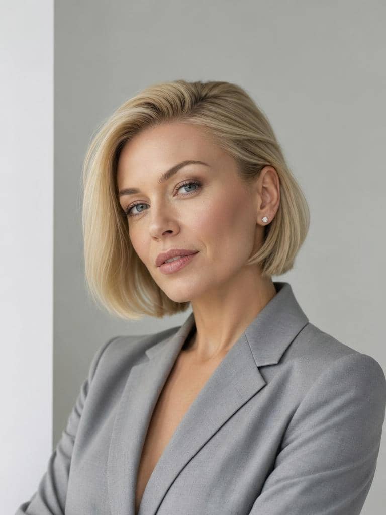 Perłowy blond o chłodnym odcieniu jako modna koloryzacja dla blondynek