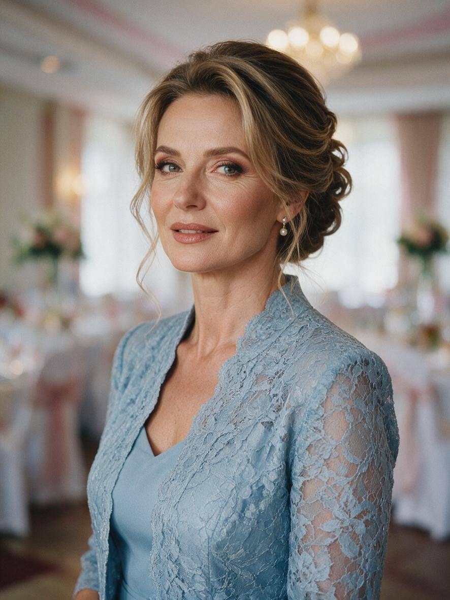 Fryzura na wesele dla mamy - eleganckie miękkie upięcie z objętością