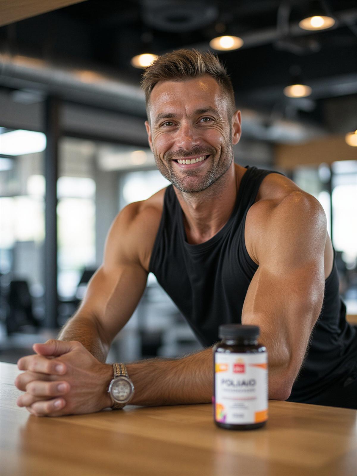 Mężczyzna Kwas Foliowy Zdrowy Szczupły Fitness Witaminy Sport