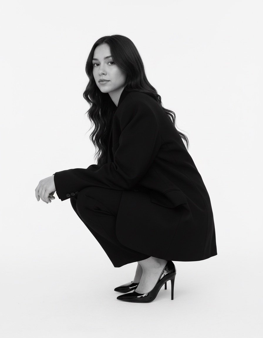 W Studio Czarno-Biała Kobieca 2