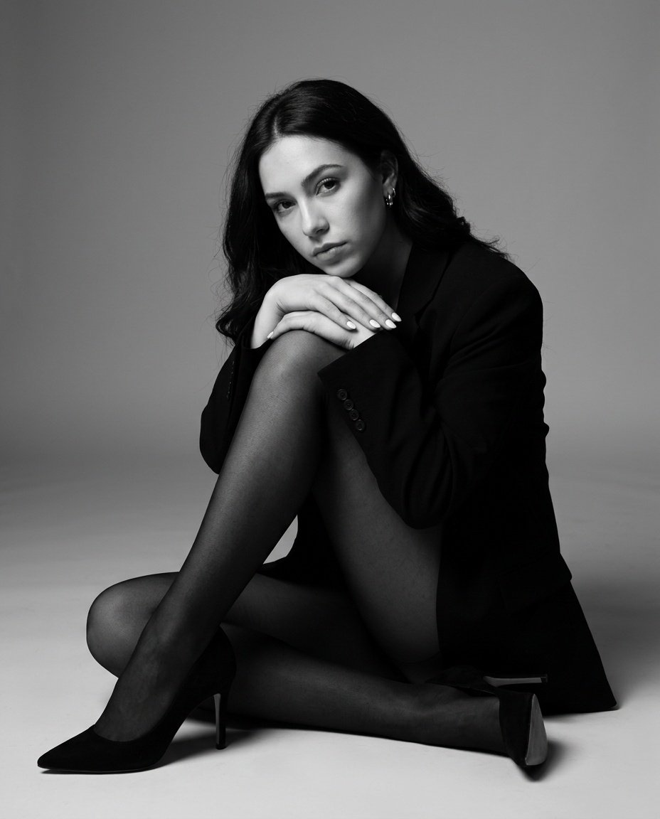 W Studio Czarno-Biała Kobieca 2