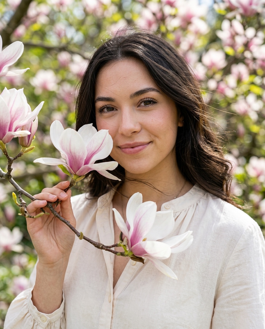 Sesja AI: W Magnoliach Kobieca