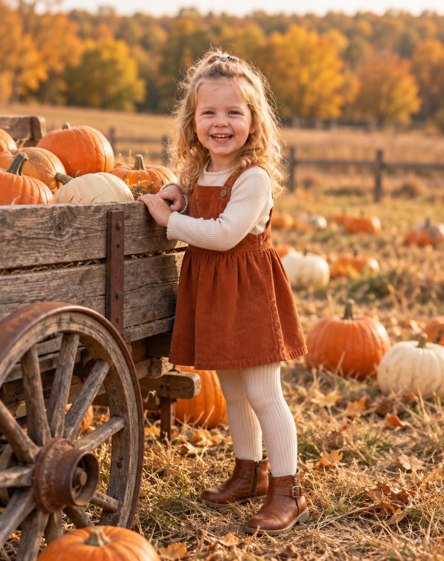 Ferme aux citrouilles petite fille - photo 2