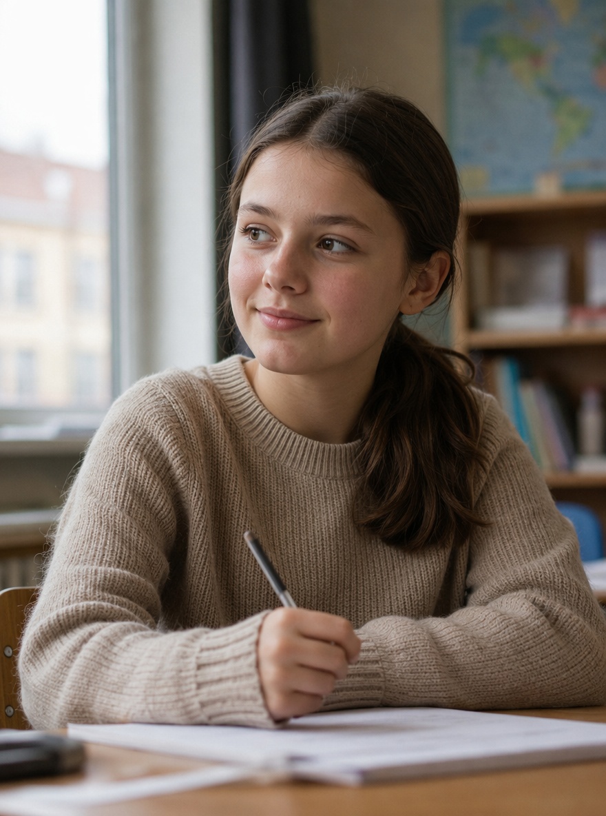Niski kucyk jako prosta fryzura do szkoły na co dzień