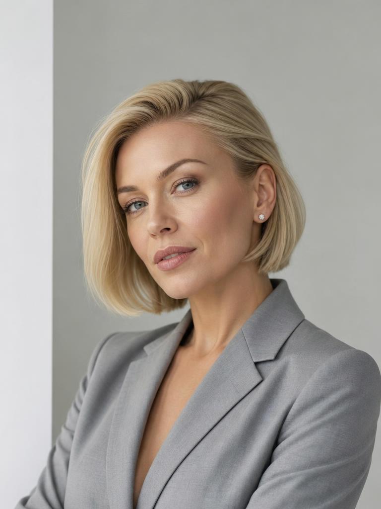 Perłowy blond o chłodnym odcieniu jako modna koloryzacja dla blondynek