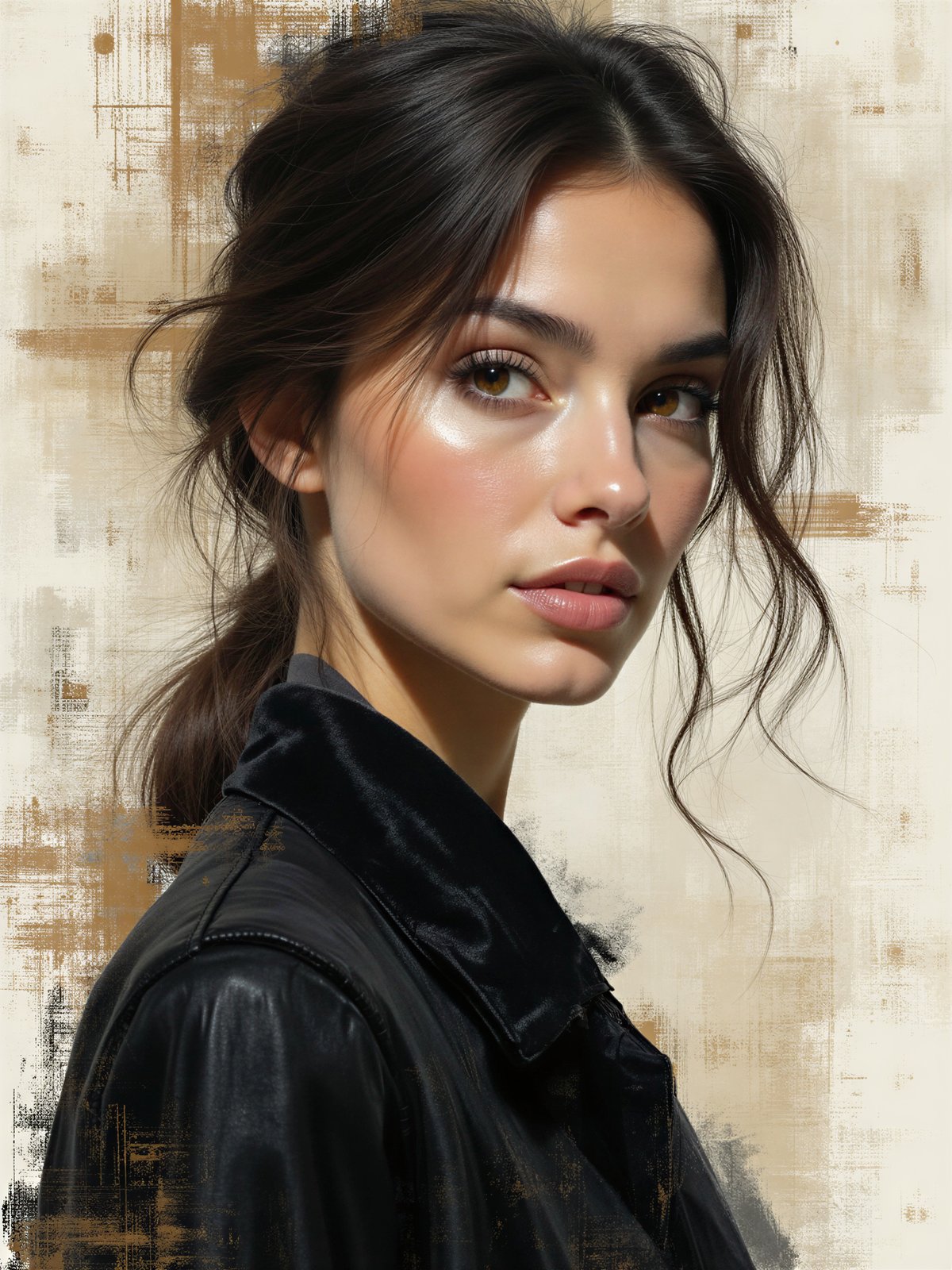 Kobieta Grafika Ilustracja Artystyczna Cyfrowa Portret Rysunek