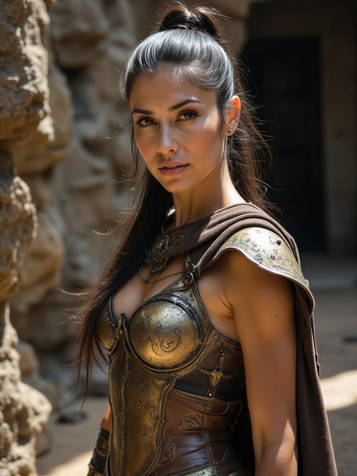 Amazonka Kobieta Silna Wojowniczka Mitologia Bohaterka Portret