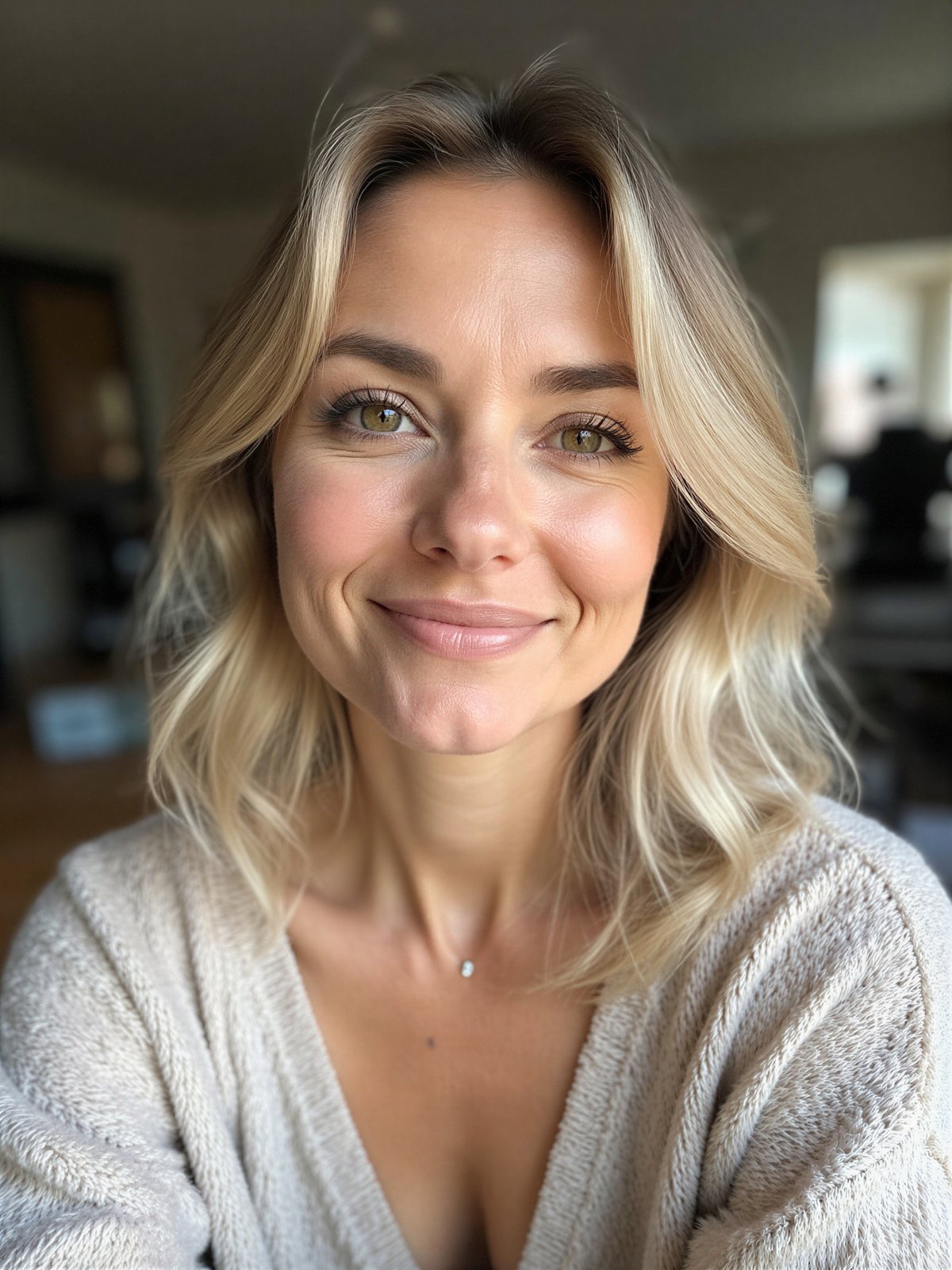 Zwyczajna Kobieta Codzienna Naturalna Autentyczna Portret