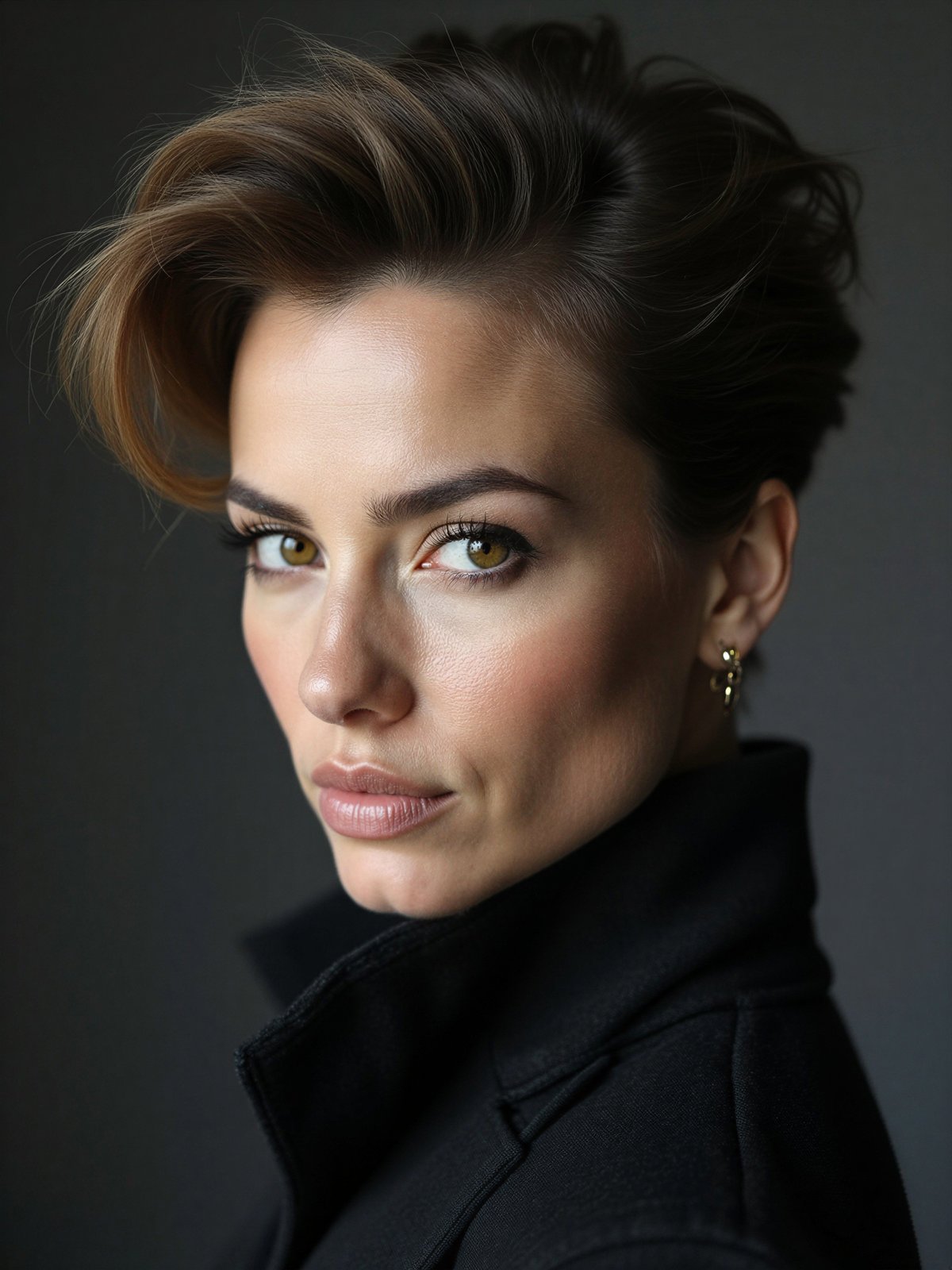 Przystojna Kobieta Atrakcyjna Piękna Masculine Strong Androgynna