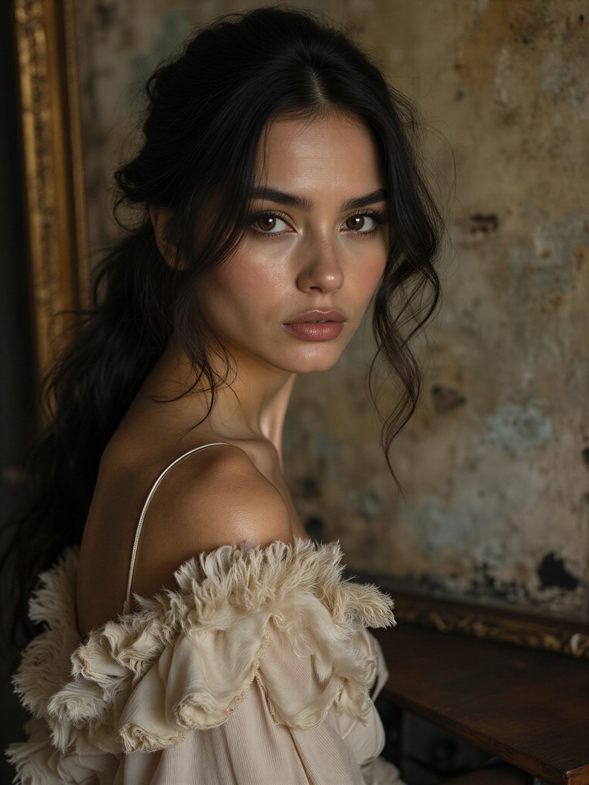 Kobieta Z Portretu Obraz Malarstwo Tajemnicza Artystyczna Sztuka