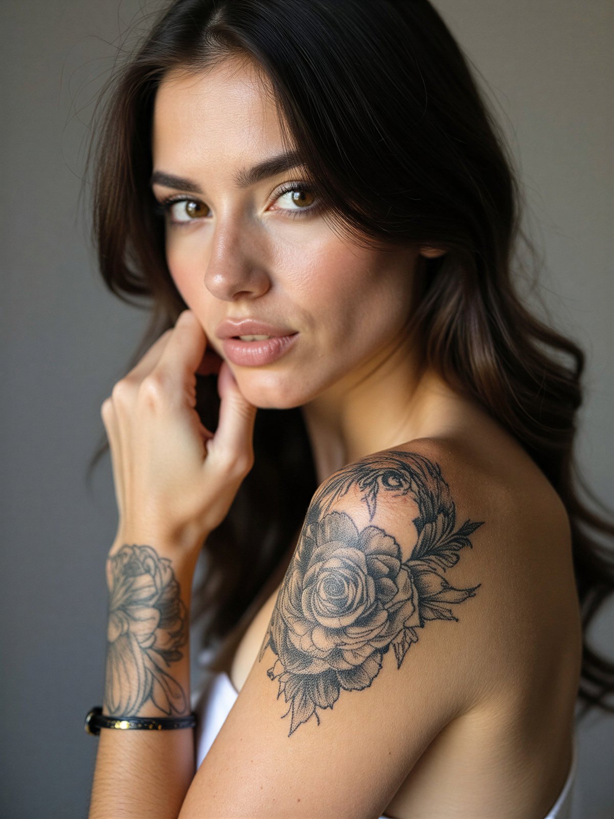 Tatuaz Przedramię Kobieta Ramię Dolne Artystyczny Wzór Widoczny