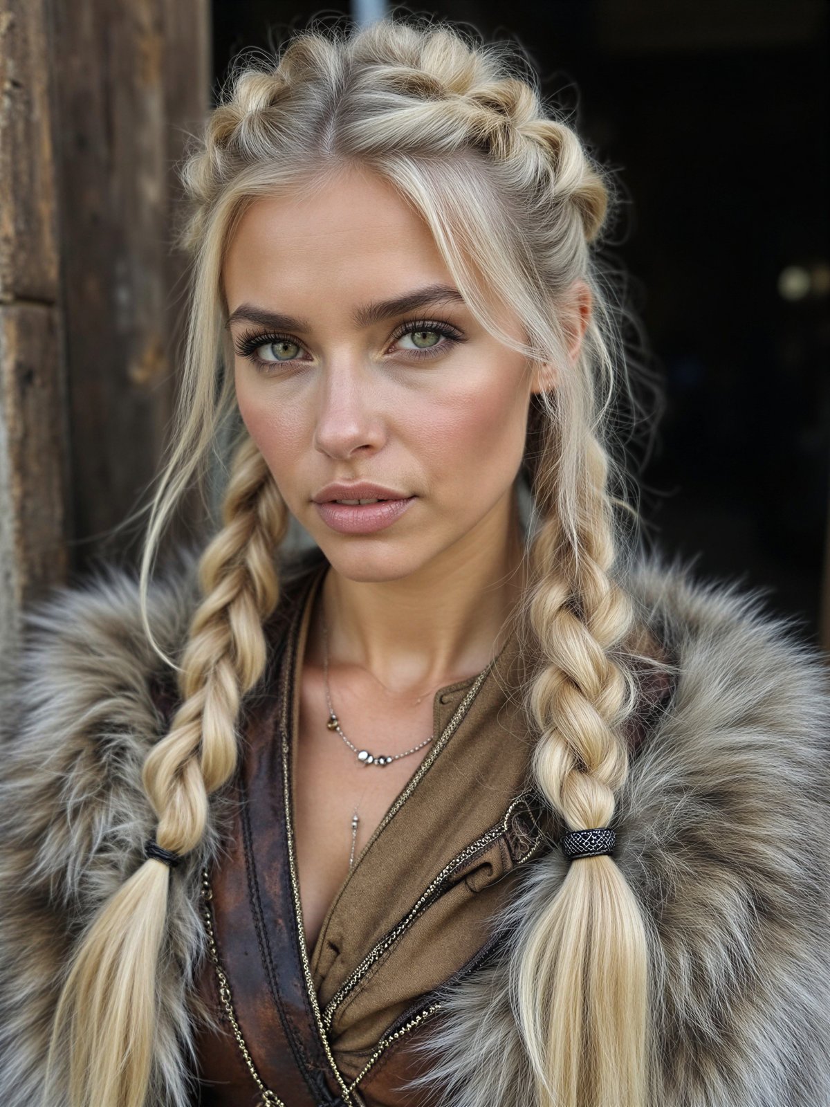 Kobieta Wiking Wojowniczka Nordycka Historyczna Silna Skandynawska