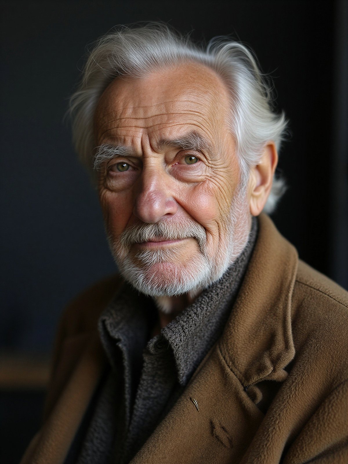 Stary Mężczyzna Sędziwy Porwany Zmarszczki Mądrość Życiowa