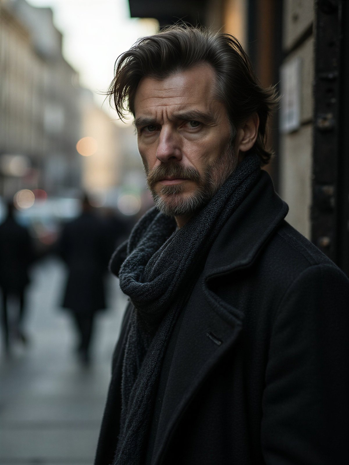 Samotny Mężczyzna Film Plakat Bohater Zadumany Melancholia