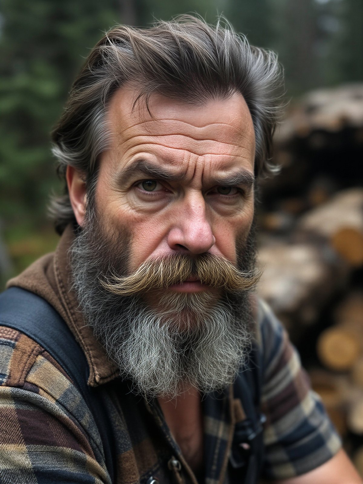 Ostatni Prawdziwy Mężczyzna Surowy Brodaty Maskulinny Drwal