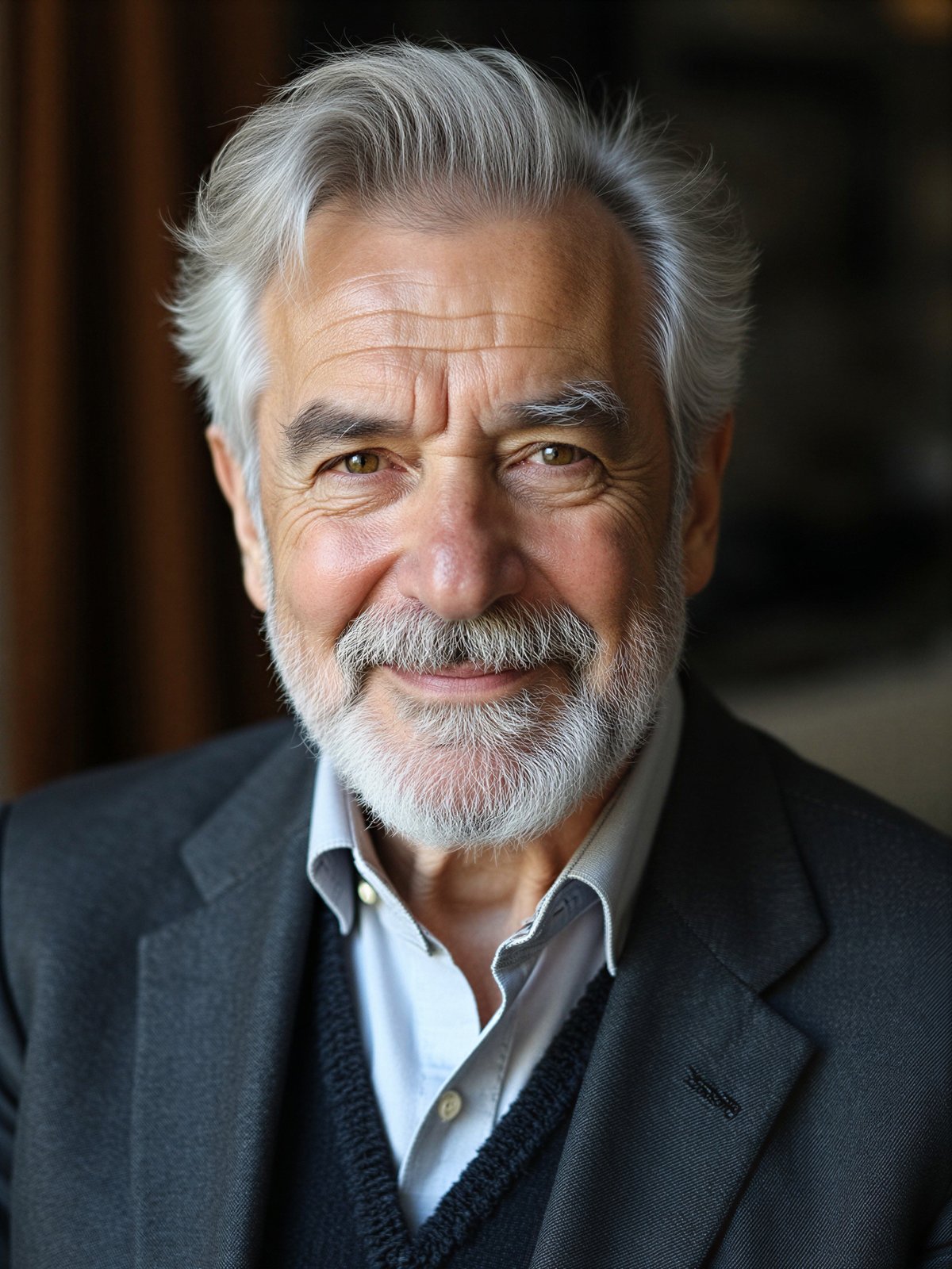 Mężczyzna Po 60 Tce Dojrzały Szpakowaty Elegancki Senior