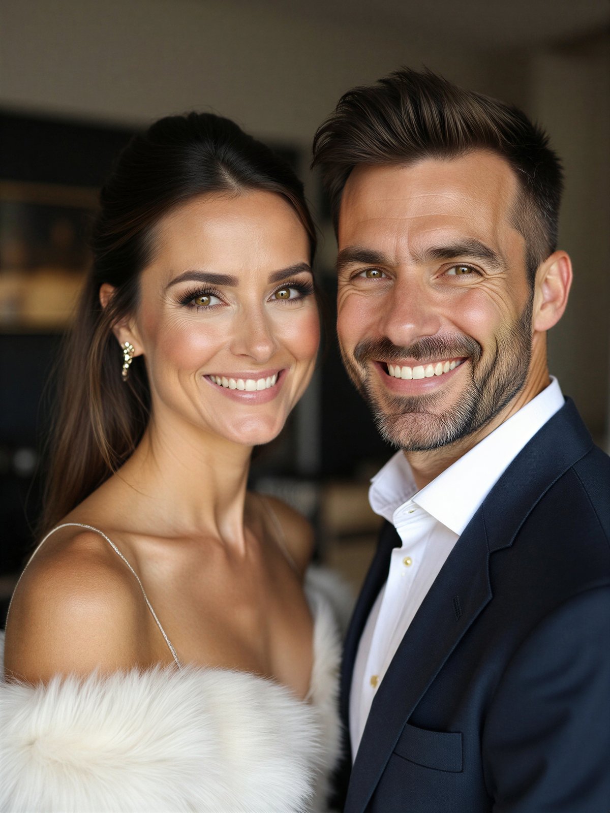 Kobieta I Mężczyzna Para Portret Razem Szczęśliwi Uśmiech