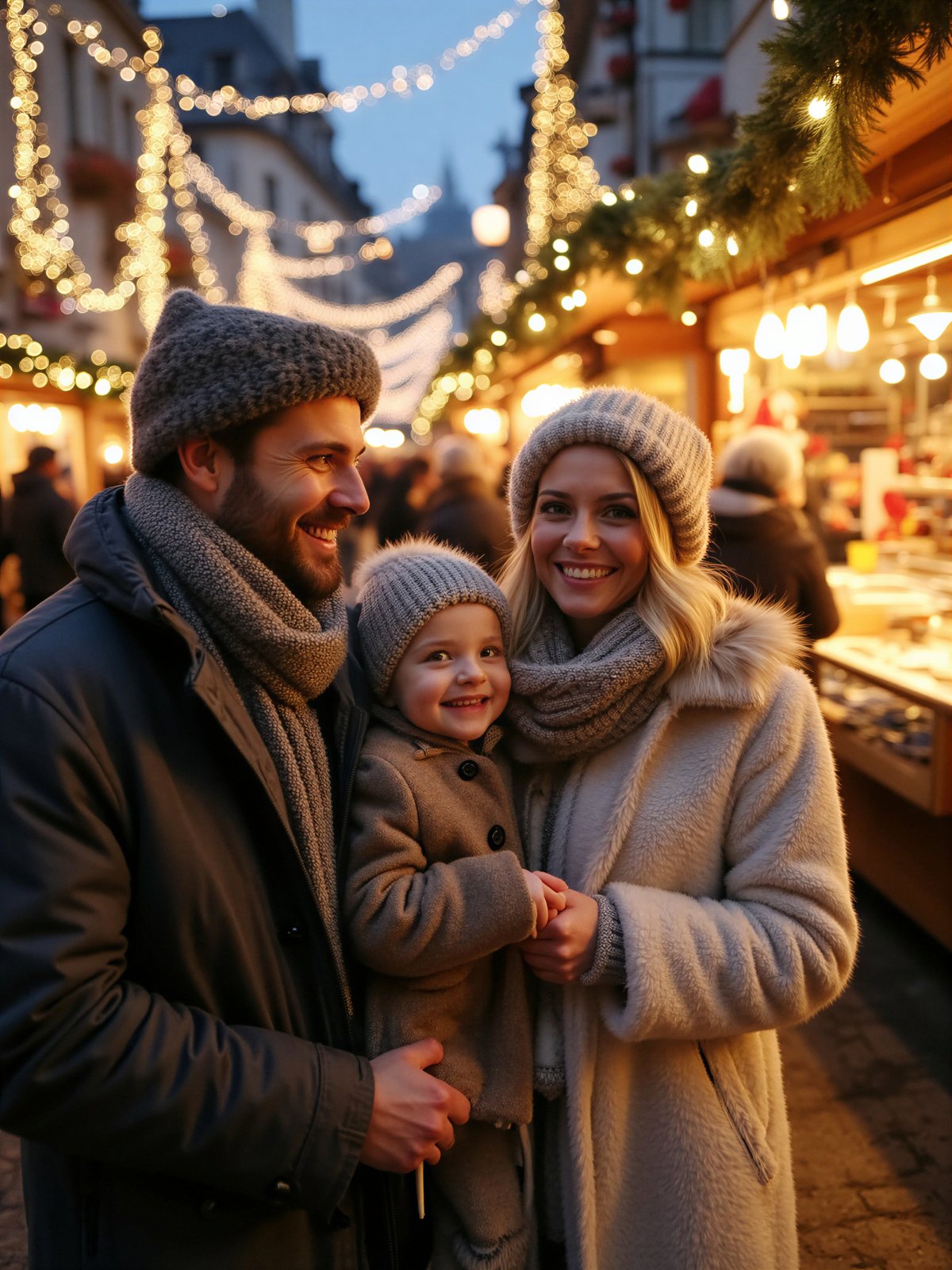 Święta W Niemczech Rodzina Jarmark Bożonarodzeniowy Atmosfera