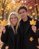 Feuilles dorées en couple