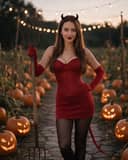 Nuit d'Halloween féroce femme