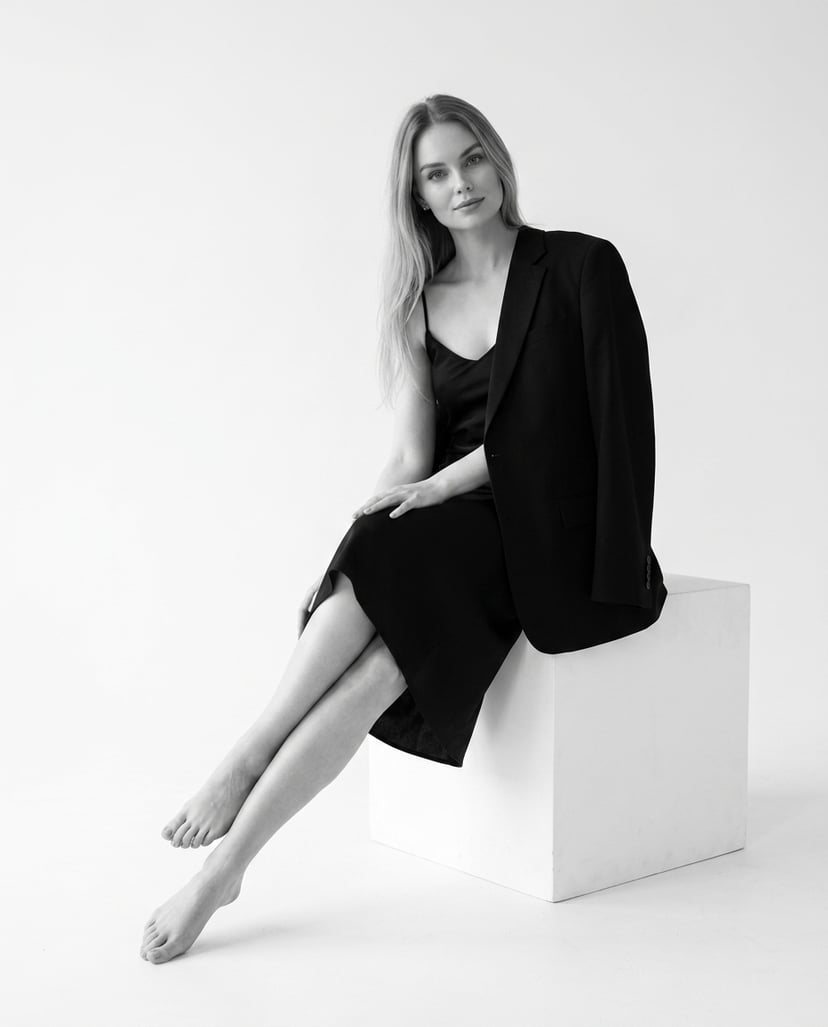 Czarno-Biała Elegancja Kobieca