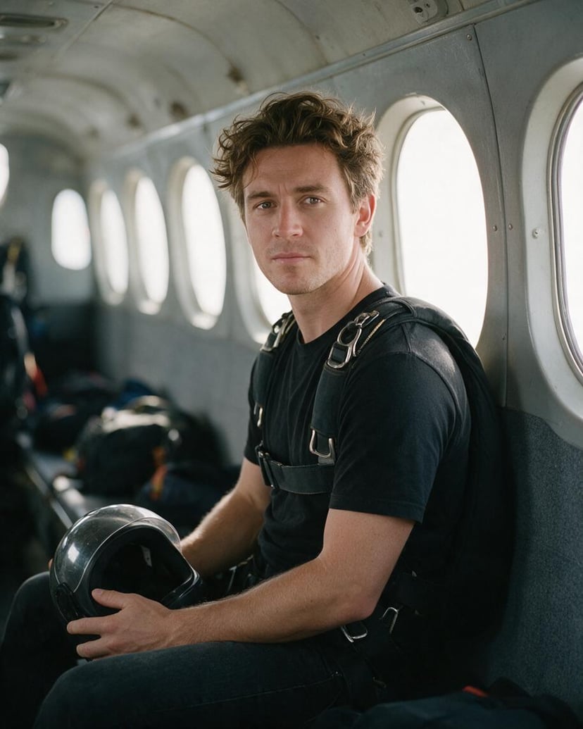 Saut en parachute homme