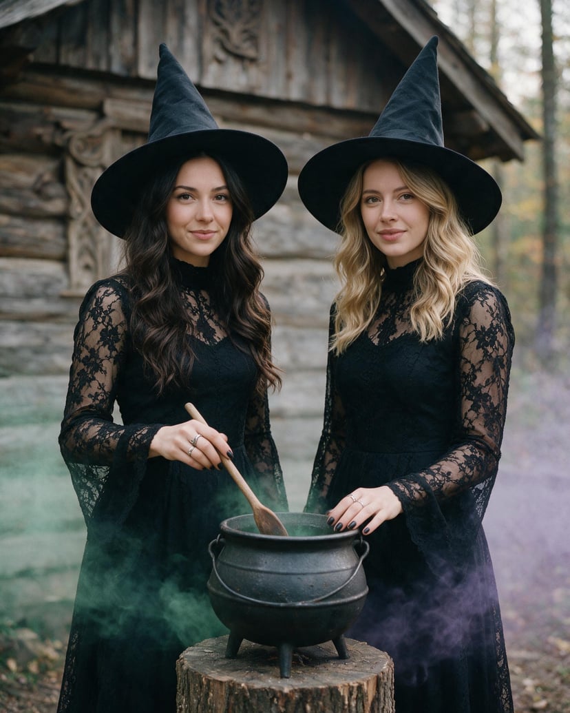 Przyjaciółki Wiedźmy Halloween