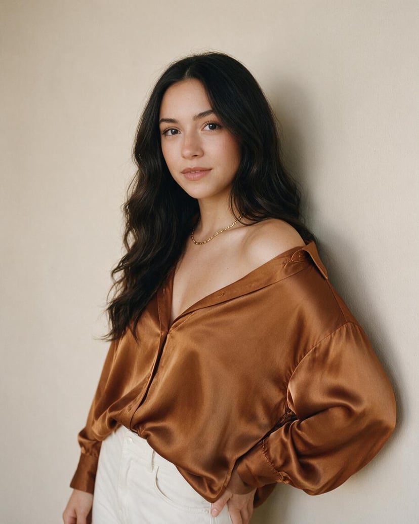 Soie caramel femme