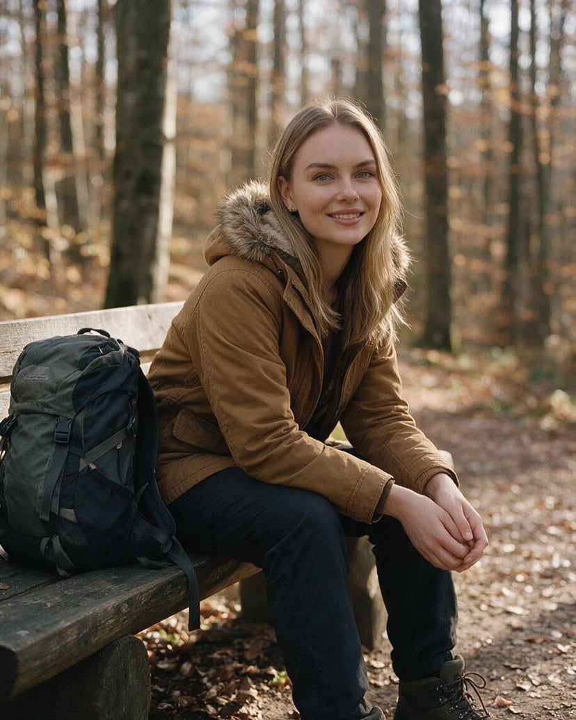Sentier d'automne femme
